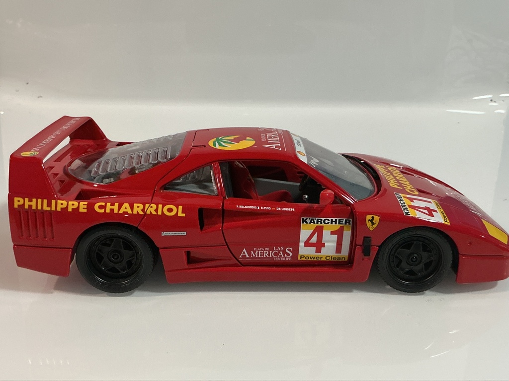 1/18 BURAGO 1987 FERRARI F40 RED ON GREY - Photo 7