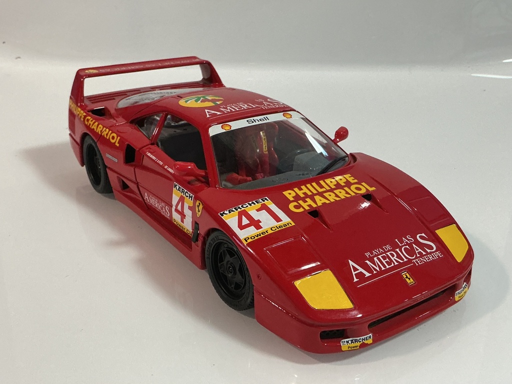 1/18 BURAGO 1987 FERRARI F40 RED ON GREY - Photo 8