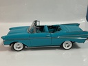 1/18 ERTL 1957 BEL AIR CYAN ON CYAN / BLACK  - Photo 2