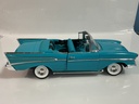 1/18 ERTL 1957 BEL AIR CYAN ON CYAN / BLACK  - Photo 7