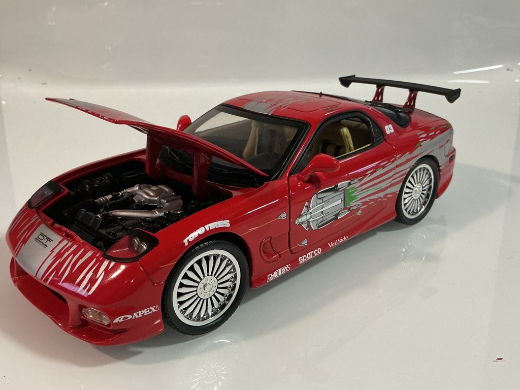 1/18 RACING CHAMPIONS 1993 MAZDA RX7 RED ON TAN / BLACK - Photo 2