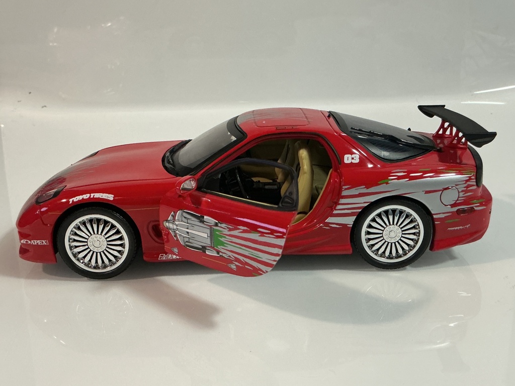 1/18 RACING CHAMPIONS 1993 MAZDA RX7 RED ON TAN / BLACK - Photo 3