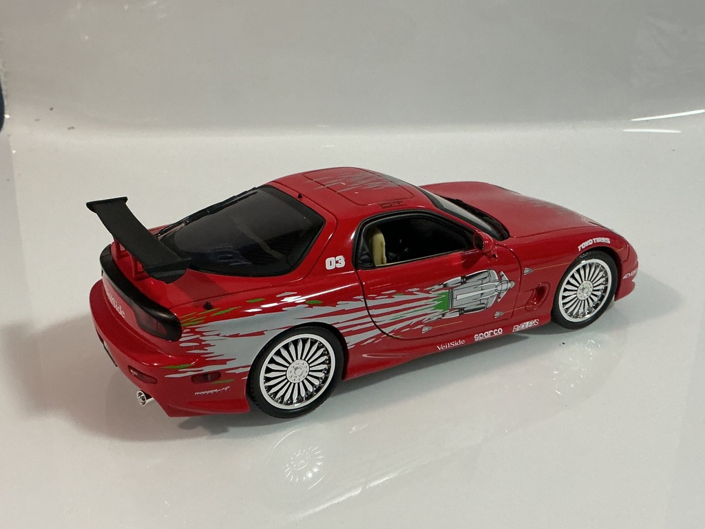 1/18 RACING CHAMPIONS 1993 MAZDA RX7 RED ON TAN / BLACK - Photo 6