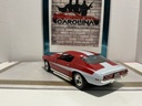 1/18: ERTL 1970 CHEVROLET CAMARO SS RED ON BLACK WITH WHITE STRIPE image