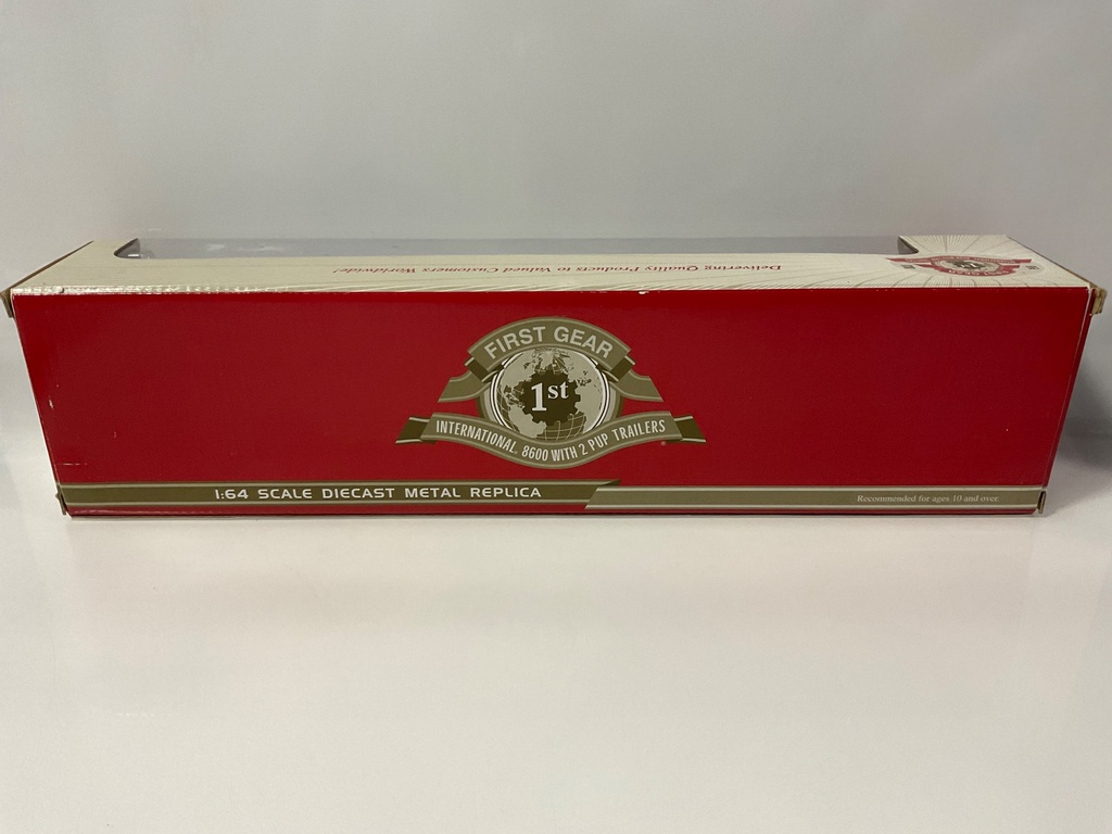 1/64 FIRST GEAR INTERNATIONAL 8600 WITH 2 PUP TRAILERS PRESTON 69-0019 - Photo 3
