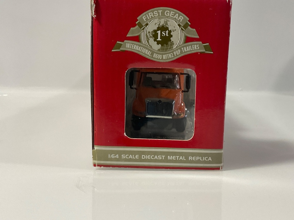 1/64 FIRST GEAR INTERNATIONAL 8600 WITH 2 PUP TRAILERS PRESTON 69-0019 - Photo 4