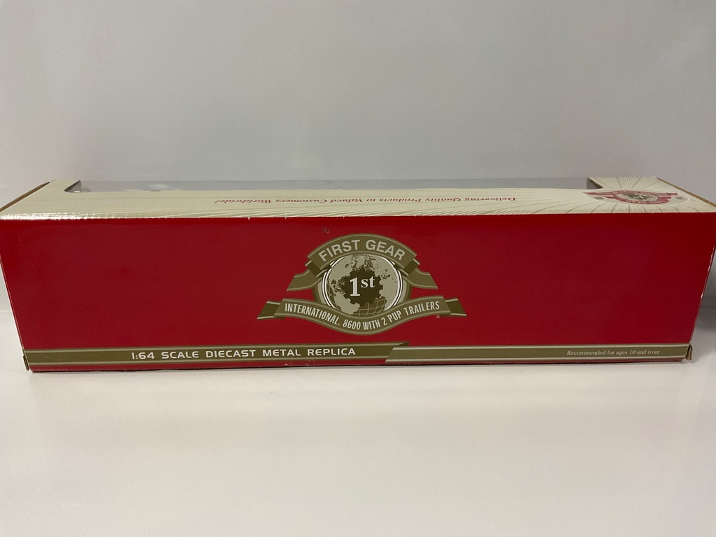 1/64 FIRST GEAR INTERNATIONAL 8600 WITH 2 PUP TRAILER SYSCO  - Photo 3