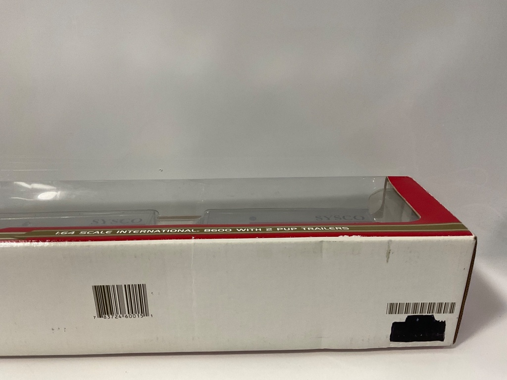 1/64 FIRST GEAR INTERNATIONAL 8600 WITH 2 PUP TRAILER SYSCO  - Photo 5
