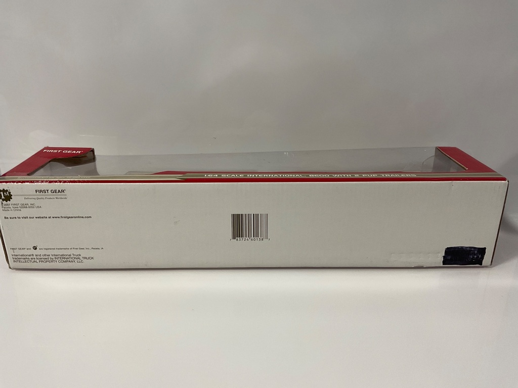 1/64 FIRST GEAR INTERNATIONAL 8600 WITH 2 PUP TRAILERS DHL  - Photo 2