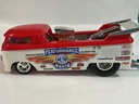 1/18 HOTWHEELS 1985 MATTEL CUSTOMIZED VW DRAG BUS RED / WHITE  - Photo 2