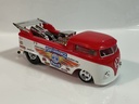 1/18 HOTWHEELS 1985 MATTEL CUSTOMIZED VW DRAG BUS RED / WHITE  - Photo 6