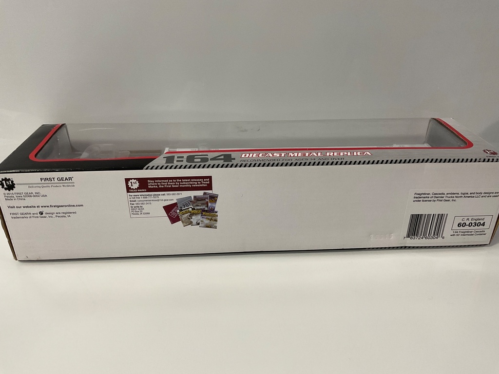 1/64 FIRST GEAR FREIGHTLINER CASCADIA C.R. ENGLAND INTERMODAL CONTAINER 60-0304 - Photo 2