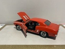 1/18: ERTL 1969 CHEVROLET CAMARO SS 396 ORANGE ON BLACK image