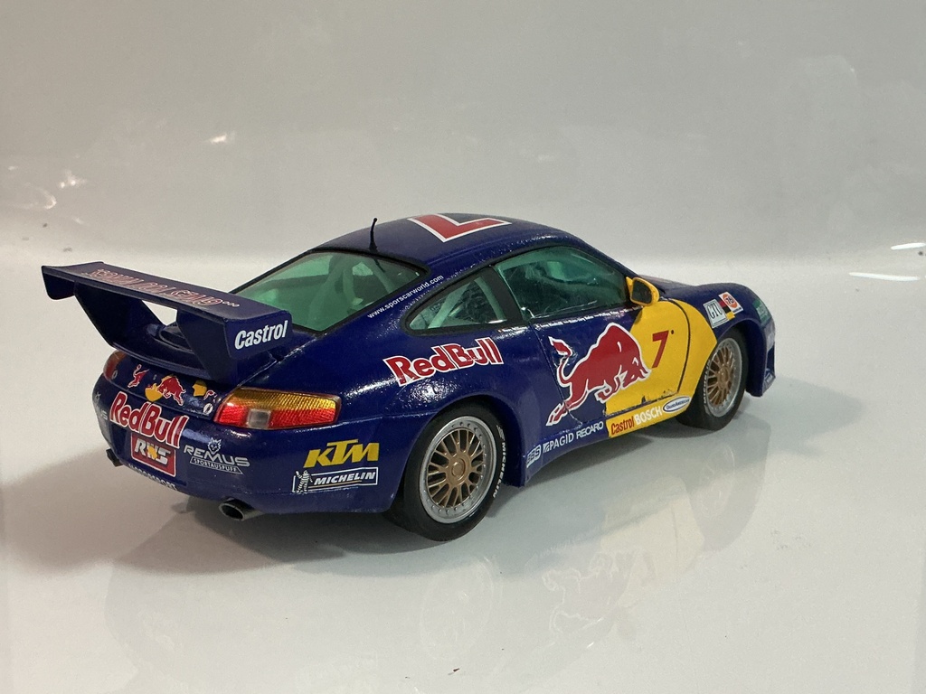 1/18 SUN STAR PORSCHE 911 GT 3R #7 BLUE ON WHITE [RASHING ALL OVER CAR] - Photo 5