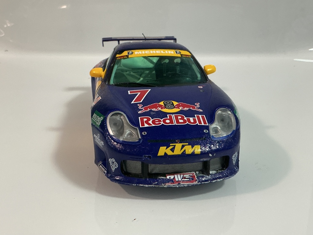 1/18 SUN STAR PORSCHE 911 GT 3R #7 BLUE ON WHITE [RASHING ALL OVER CAR] - Photo 6