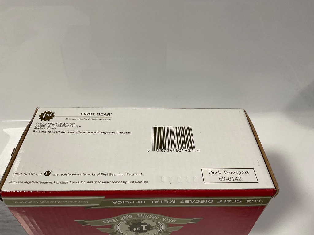 1/64 FIRST GEAR DARK TRANSPORT DUMP TRUCK WITH FLAMES  69-0142 - Photo 4