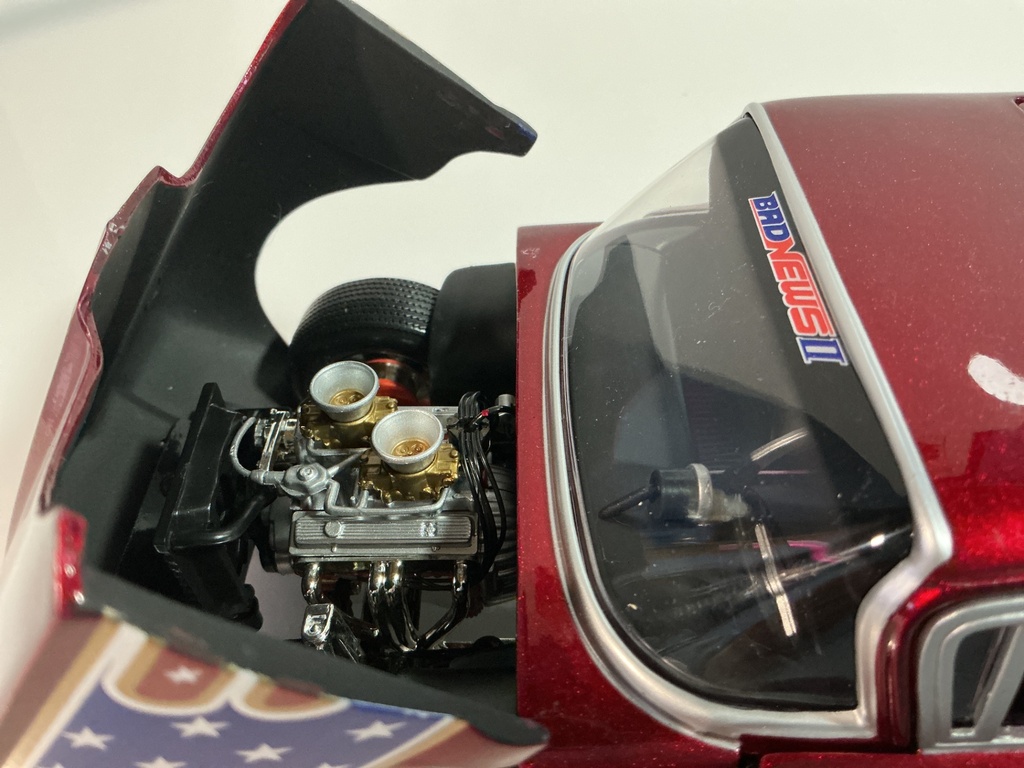 1/18 JOHHNY LIGHTNING #670 BAD NEWS II RED ON BLACK [REAR PIECES BROKEN OFF] - Photo 4