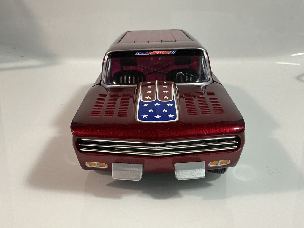 1/18 JOHHNY LIGHTNING #670 BAD NEWS II RED ON BLACK [REAR PIECES BROKEN OFF] - Photo 8