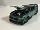 1/18 MAISTO 2020 MUSTANG SHELBY GT500 GREEN ON BLACK - Photo 2