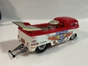 1/18 HOTWHEELS CUSTOMIZED VW DRAG TRUCK RED / WHITE  - Photo 4