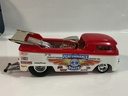 1/18 HOTWHEELS CUSTOMIZED VW DRAG TRUCK RED / WHITE  - Photo 5