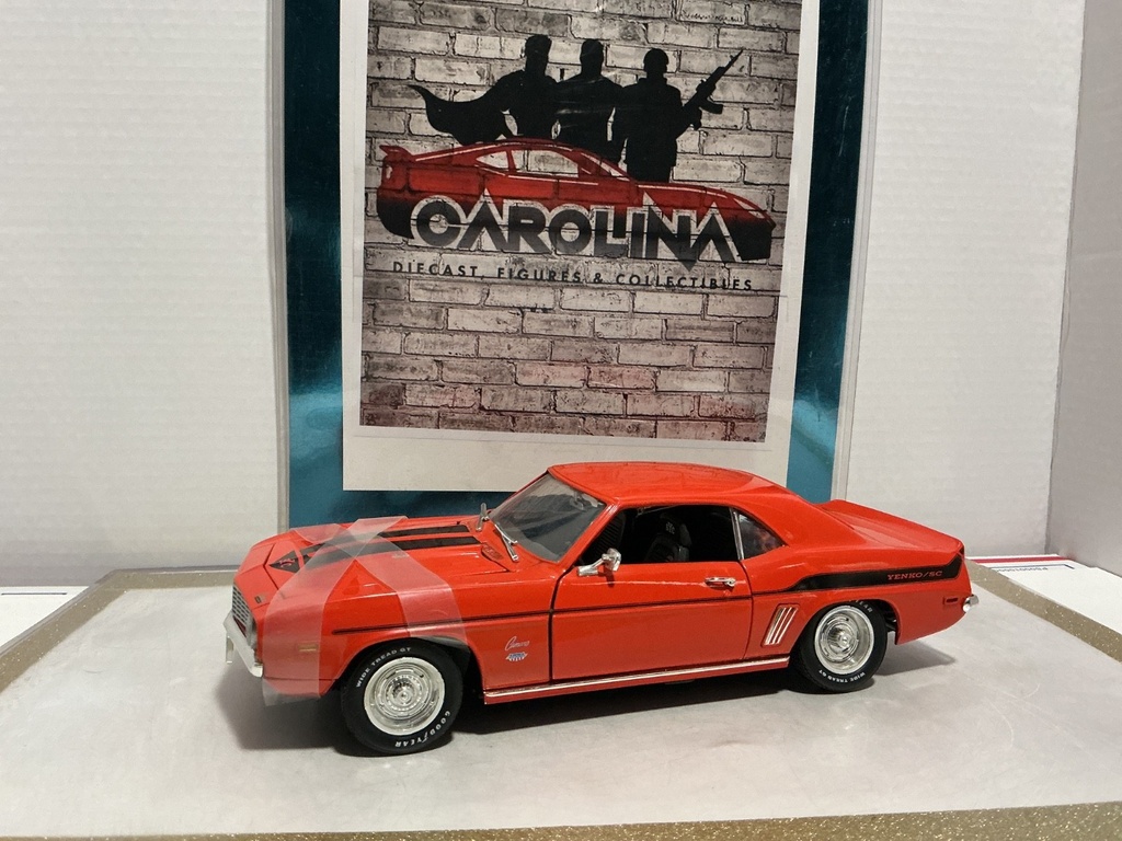 1/18: ERTL 1969 CAMARO YENKO SC CHEVROLET ORANGE ON BLACK 427 image