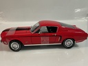 1/18 ERTL AMERICAN MUSCLE 1968 FORD MUSTANG RED ON BLACK - Photo 2