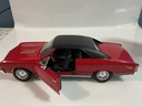 1/18 ERTL 1967 CHEVROLET CHEVELLE RED / BLACK ON BLACK - Photo 4