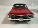 1/18 ERTL 1967 CHEVROLET CHEVELLE RED / BLACK ON BLACK - Photo 7