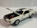 1/18 SHELBY COLLECTIBLES 1968 FORD GT 500K WHITE / BLUE ON BLACK - Photo 2