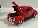 1/18 MAISTO 1940 FORD SEDAN RED ON TAN [MISSING HANDLE] - Photo 2