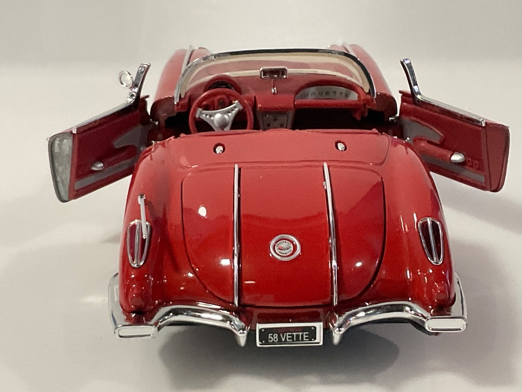 1/18 MOTOR MAX 1958 CORVETTE RED ON RED - Photo 3