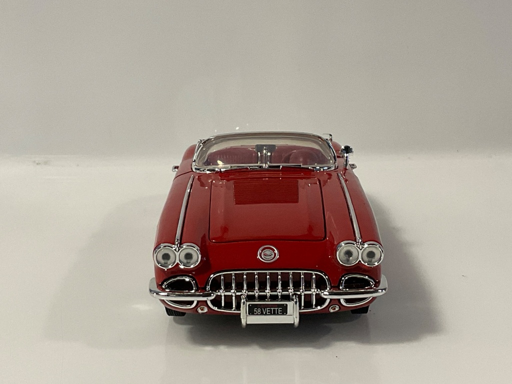 1/18 MOTOR MAX 1958 CORVETTE RED ON RED - Photo 6
