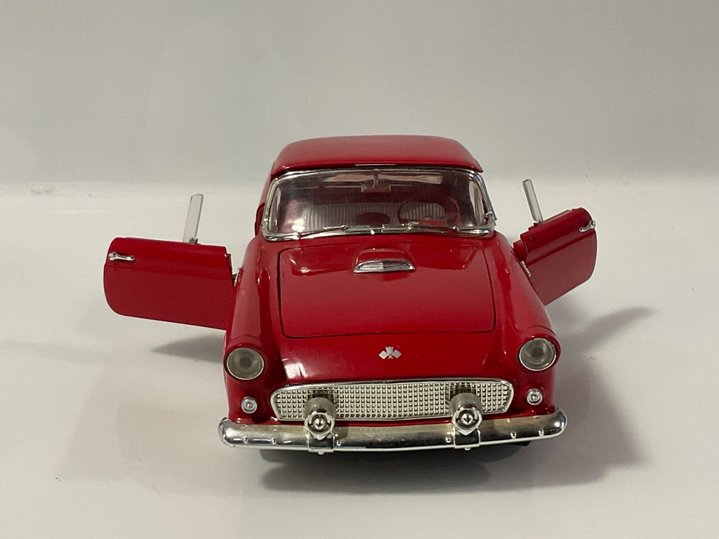 1/18 1955 THUNDERBIRD RED ON RED/WHITE MISSING MIRROR - Photo 6