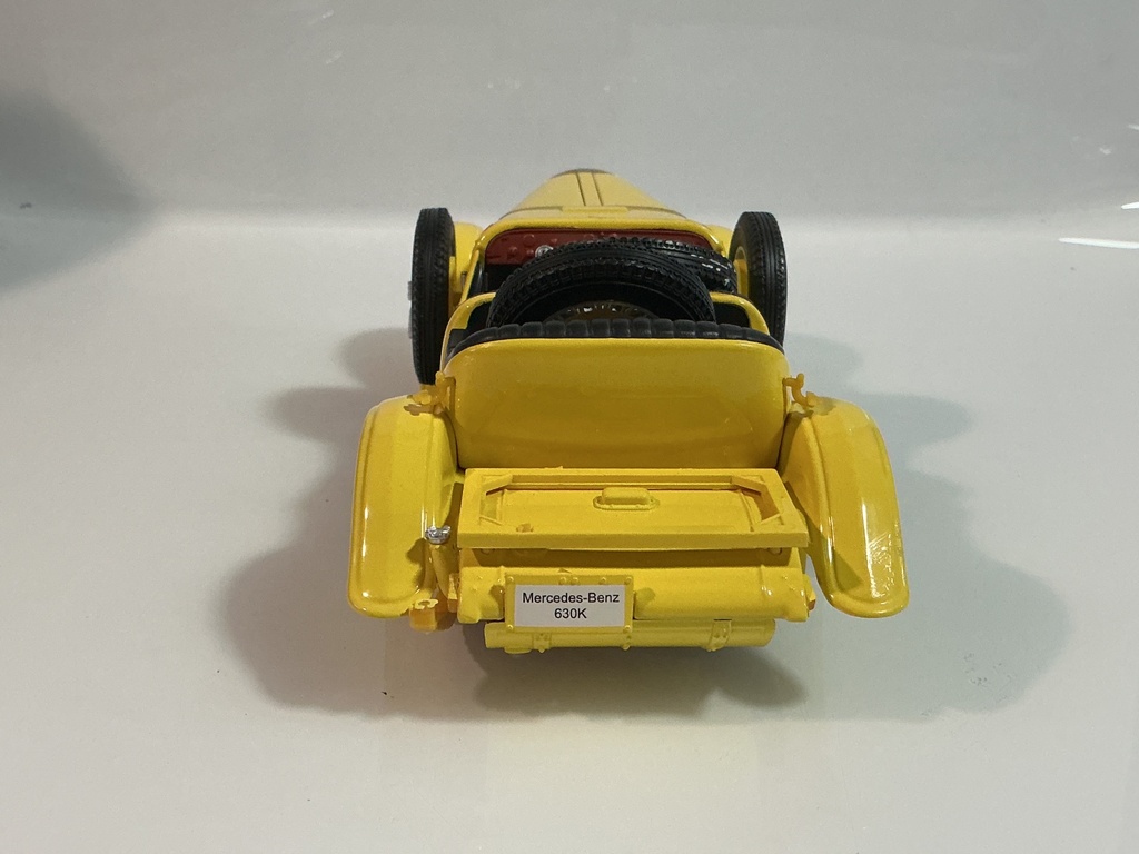 1/18 RICKO MERCEDES BENZ 630K [PARTS CAR] YELLOW ON BLACK - Photo 4