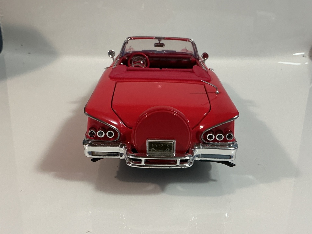 1/18 MOTORMAX 1958 CHEVROLET IMPALA RED ON RED - Photo 3