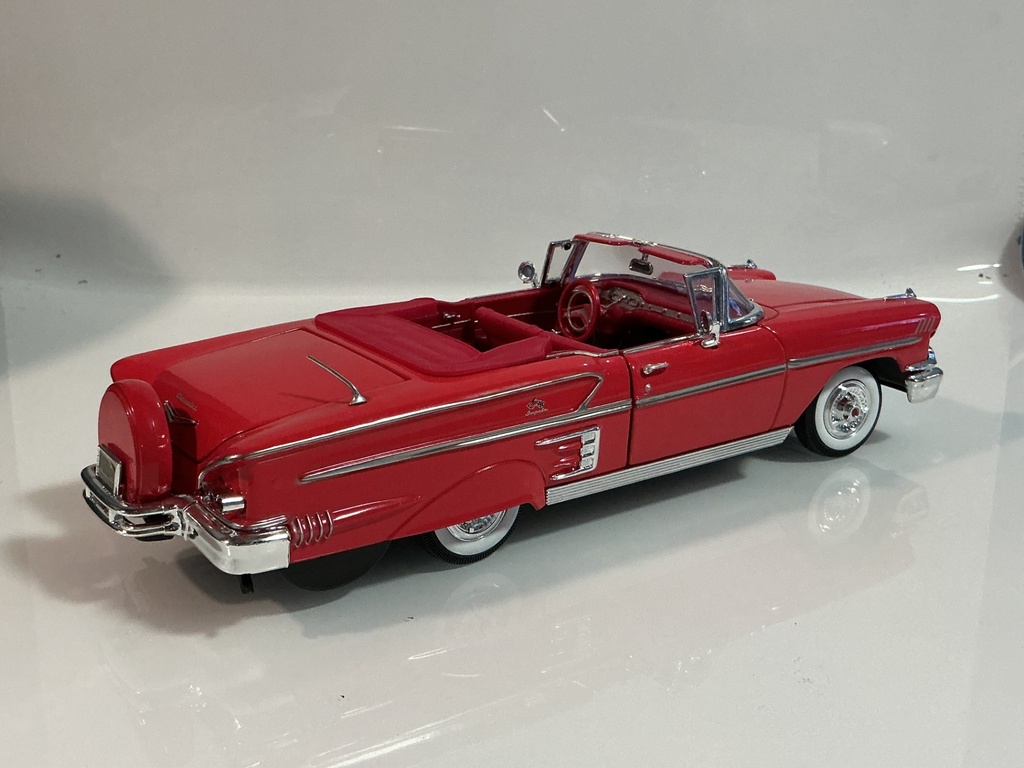 1/18 MOTORMAX 1958 CHEVROLET IMPALA RED ON RED - Photo 5