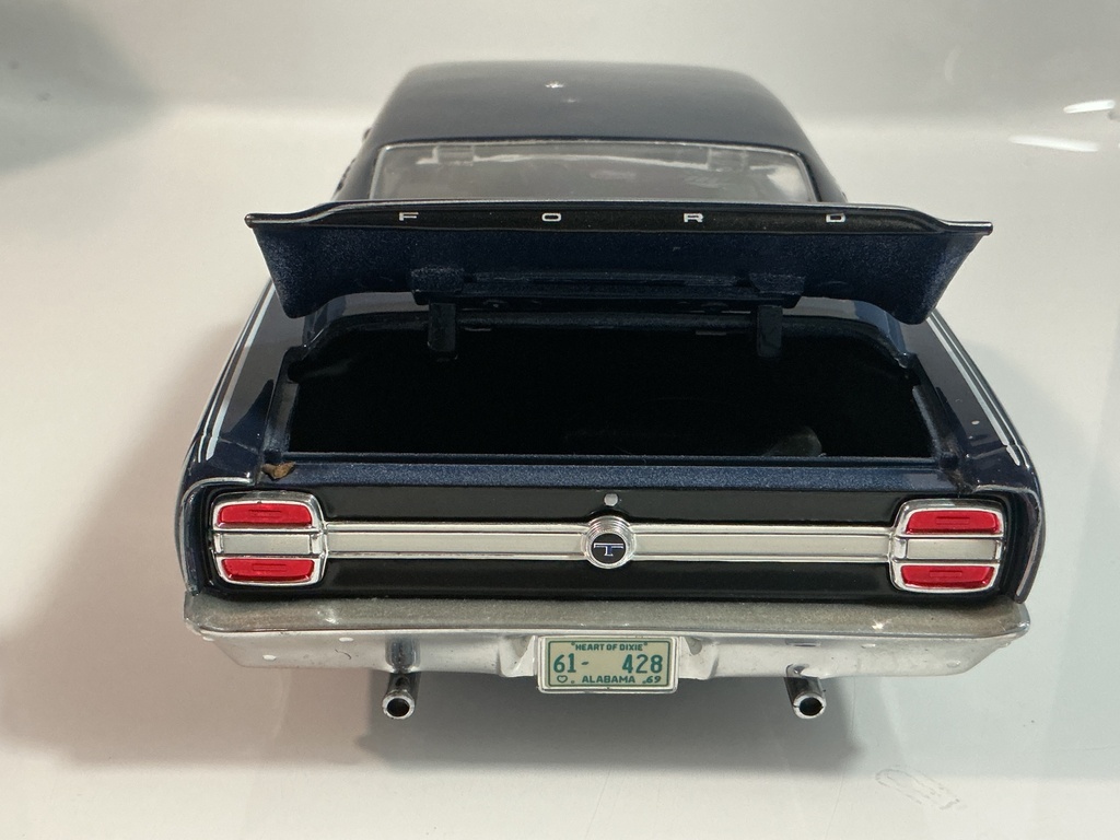 1/18 MAISTO 1969 FORD TORINO TALLADEGA BLUE ON BLACK  - Photo 6