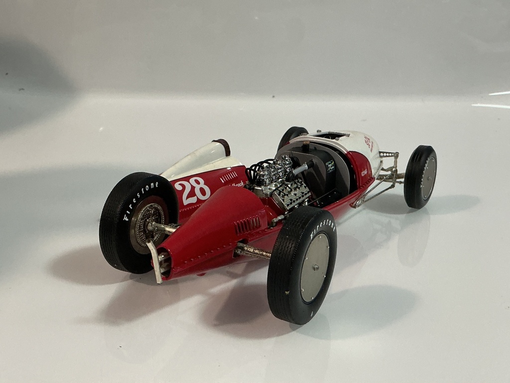 1/18 PRECISION MINIATURES 1952 SO CAL SPEED SHOP BELLY TANK LAKESTER RED / WHITE ON BLACK - Photo 5