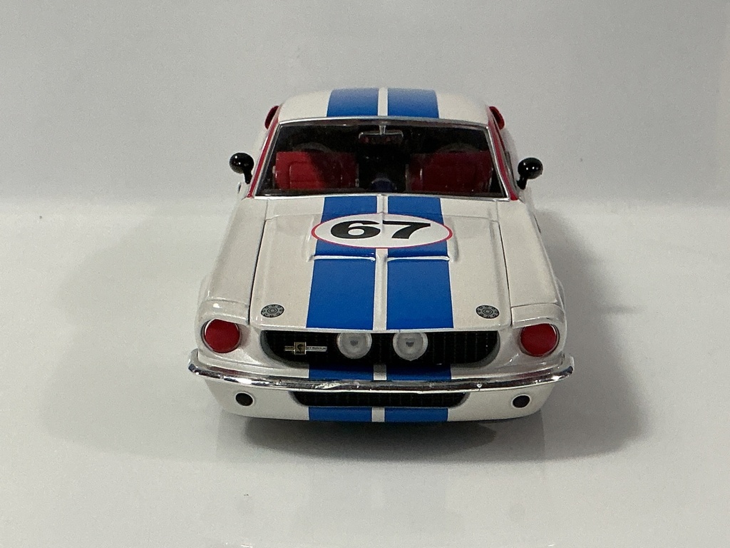 1/18 JADA 1967 SHELBY GT 500 KR WHITE ON RED - Photo 6