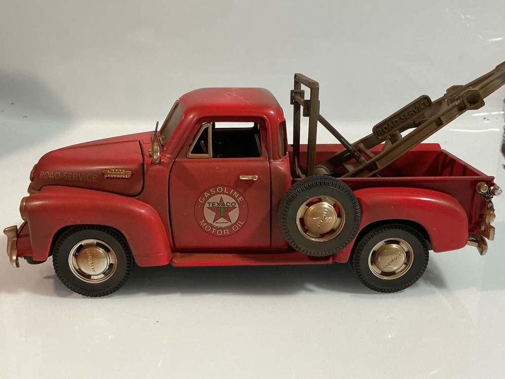 1/18 MIRA SOLIDO 1953 CHEVROLET PICKUP TOW TRUCK RED ON BLACK - Photo 3