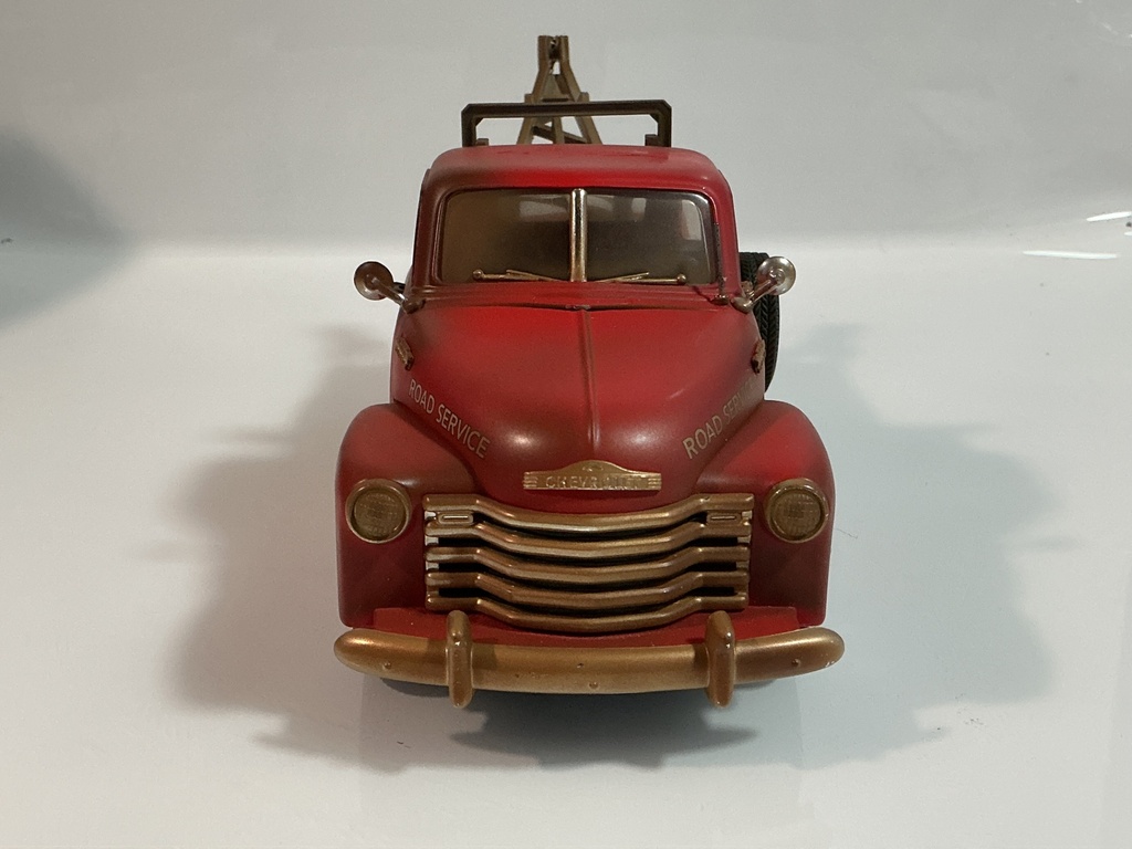 1/18 MIRA SOLIDO 1953 CHEVROLET PICKUP TOW TRUCK RED ON BLACK - Photo 8