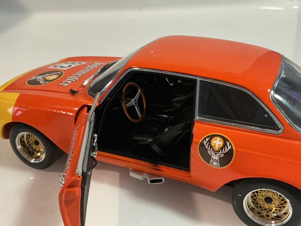 1/18 MINICHAMPS ALFA ROMEO GTA 1300 JUNIOR ORANGE ON BLACK - Photo 4