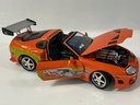 1/18 RACING CHAMPIONS 1995 TOYOTA SUPRA ORANGE ON BLACK/BLUE - Photo 4