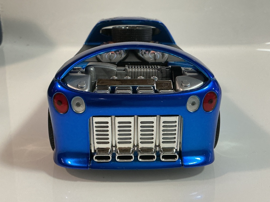 1/18 HOT WHEELS 2002 MATTEL DEORA II BLUE ON BLACK - Photo 3