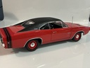 1/18 ERTL 1968 DODGE CHARGER RED ON BLACK - Photo 6
