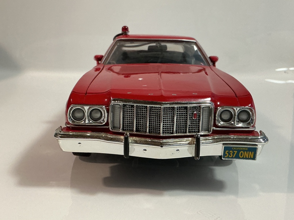 1/18 ERTL STARSKY AND HUTCH FORD 1976 GRAM TORINO RED / WHITE - Photo 6