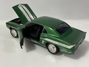 1/18 ERTL 1969 CHEVROLET CAMARO GREEN/WHITE ON BLACK  - Photo 2