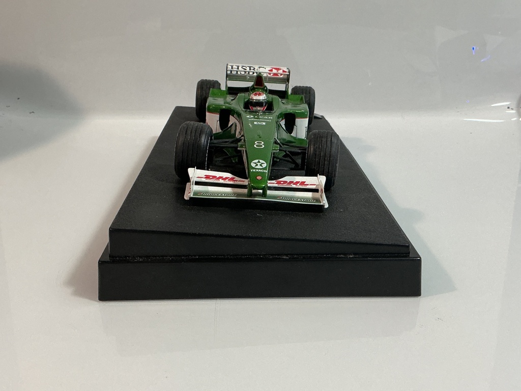 1/18 HOT WHEELS RI JOHHNY HERBERT JAGUAR RACING GREEN ON WHITE - Photo 3