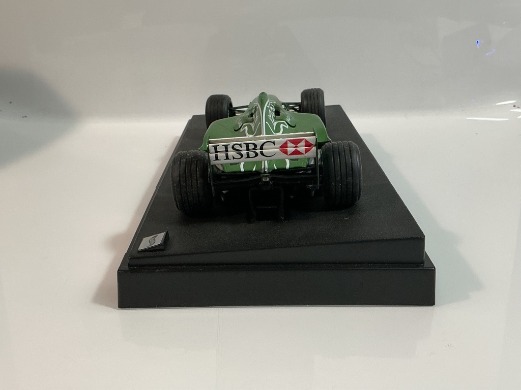 1/18 HOT WHEELS RI JOHHNY HERBERT JAGUAR RACING GREEN ON WHITE - Photo 5